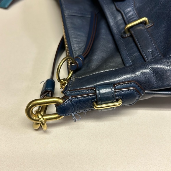 🔥🔥🔥Coach Chelsea Ashlyn Blue Leather Shoulder Bag - Picture 12 of 16